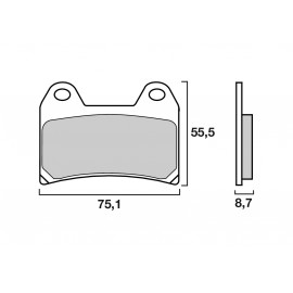 Plaquettes de frein avant Brembo qualité d'origine 07BB1907