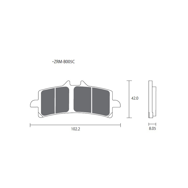 Kit Plaquettes Frein ZCOO Pour Aprilia RSV4 RF 1000 2017 - Avant Référence 2x45B00500