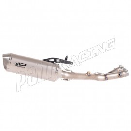 Demi-ligne racing Ø54 mm inox ou titane + silencieux Force titane R1 2015-2022 SPARK