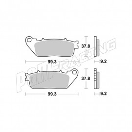 Plaquettes de freins arrière AP RACING SR route métal fritté CB1000R, VFR800