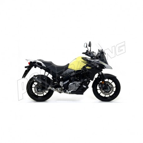 Silencieux Race-Tech aluminium noir embout carbone homologué ARROW DL650 V-strom 2017-2025