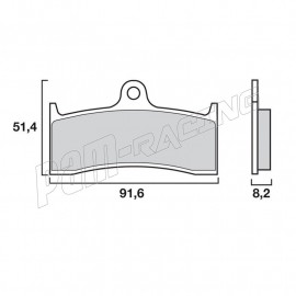 Plaquettes de frein avant BREMBO origine BUELL, CB1300 SF, ZX-7RR, ZX9R, MV AGUSTA