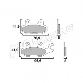 Plaquettes de frein avant/arrière BREMBO qualité d'origine 