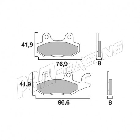 Plaquettes de frein avant/arrière BREMBO qualité d'origine 