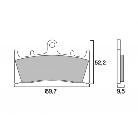 Plaquettes de frein avant Brembo SA Sinter Route KAWASAKI, SUZUKI