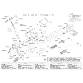 Pièces détachées commandes reculées LIGHTECH S1000RR 2009-2014, HP4 2013-2015, S1000R 2014-2016 FTRBM002