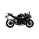 Silencieux Race-Tech aluminium noir embout carbone homologué ARROW Ninja 400 2018-2020