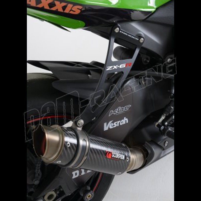 Support de silencieux inox Valter Moto ZX6R 2009-2016, ZX10R 2008-2010 -  PAM RACING