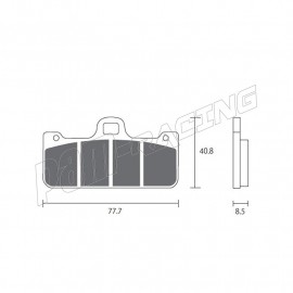 Plaquettes de frein avant SR Sinter Racing/Route Brembo 07BB10SR