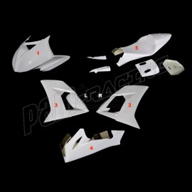 Carénage poly complet racing 5 parties fibre de verre ZX10R 08-10 SRT FAIRINGS