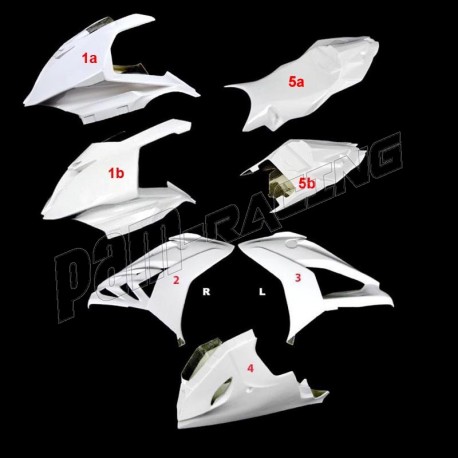 Carénage poly complet 5 parties racing fibre de verre S1000RR 2015-2018 SRT FAIRINGS