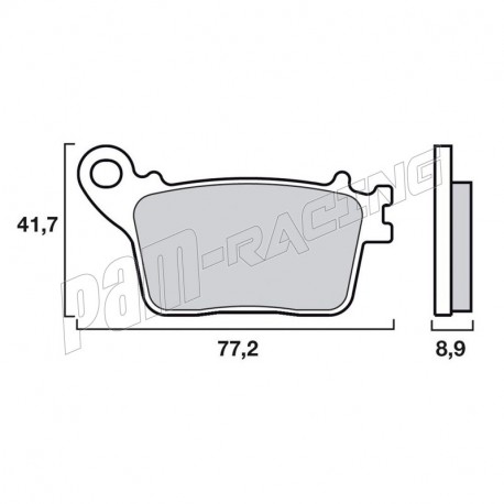 Plaquettes de frein arrière Origine CBR1000RR, CBR600RR, ZX10R, ZX636R, GSXR600, GSXR750, GSXR1000 Brembo