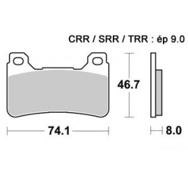 Plaquettes de freins avant AP RACING SFP route métal fritté CBR600RR 2005-2017, CBR1000RR 2004-2016 (AVEC ABS)