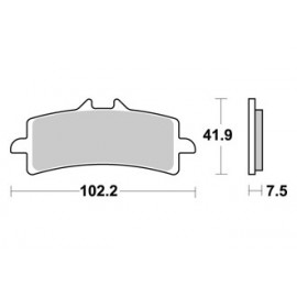 Plaquettes de frein avant AP RACING SFP route métal fritté étrier Brembo pour motos avec ABS