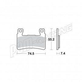 Plaquettes de frein avant AP RACING SF route métal fritté ZX6R 636 2013-2019