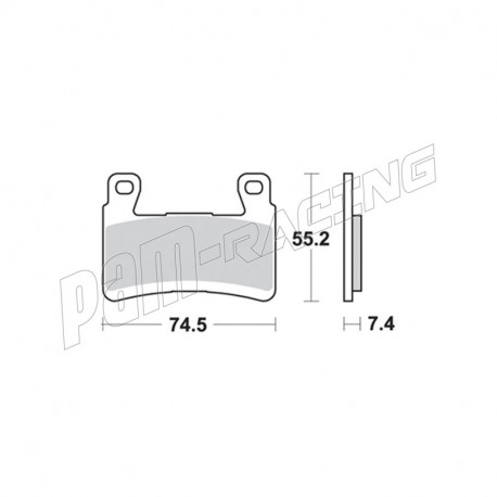 Plaquettes de frein avant AP RACING SF route métal fritté ZX6R 636 2013-2019