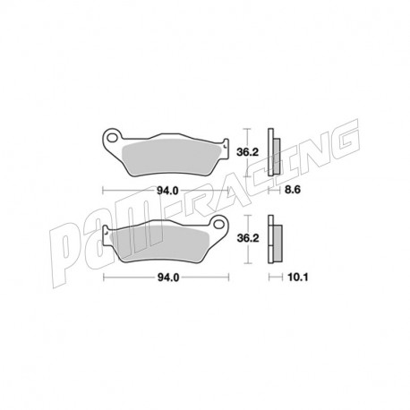 Plaquettes de frein arrière AP RACING LMP342ST standard organique BMW