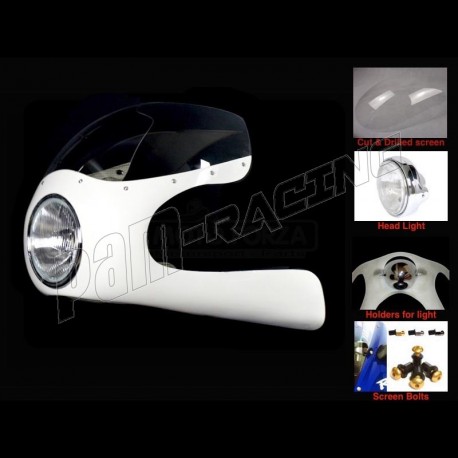 Kit Semi-carénage Cafe Racer fibre de verre BMW R80, 90, 100 lampe 7 pouces SRT FAIRINGS