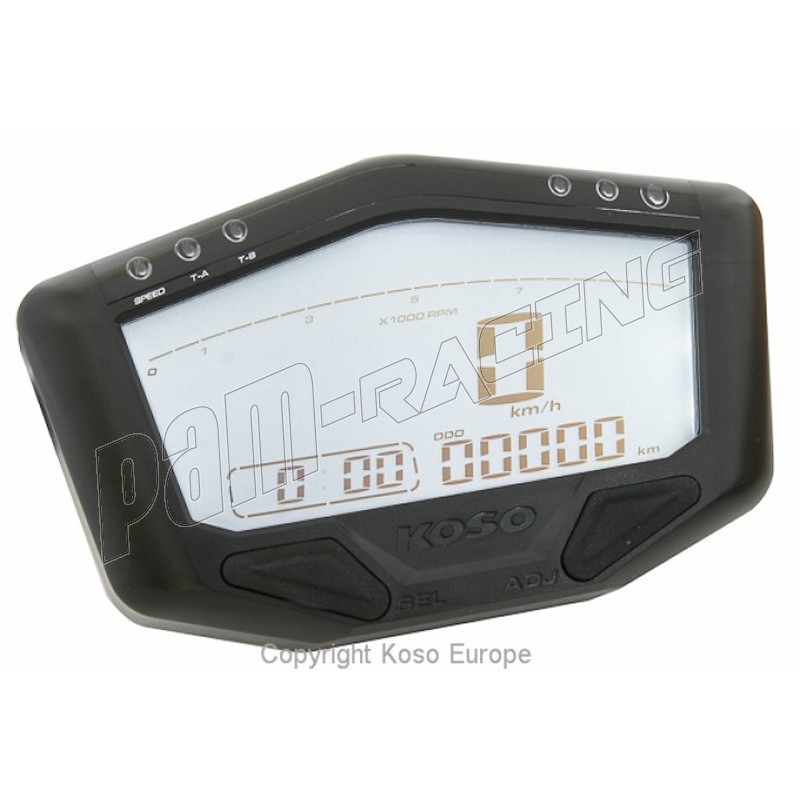 Compteur digital mutlifonctions DB02R universel KOSO - PAM RACING