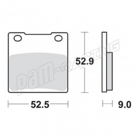 Plaquettes de freins arrière AP RACING ST standard organique KAWASAKI, SUZUKI