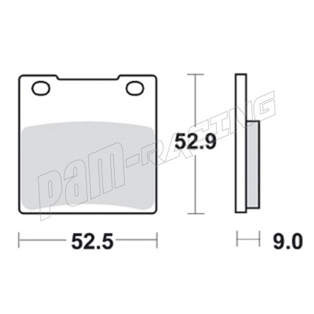 Plaquettes de freins arrière AP RACING ST standard organique KAWASAKI, SUZUKI