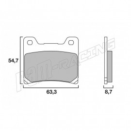 Plaquettes de frein avant ou arrière BREMBO SA sinter route FZR600/XJ600/FZX750/FJ1100 et autres YAMAHA