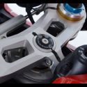 Insert écrou colonne de direction noir R&G Racing Panigale V4/V4R/V4S 2018-2022, Streetfighter V2/V4/V4S 2020-2022