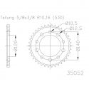 Couronne acier 530 GSXR 1000 01-08, GSF1200, GSX1300 SRT Sprockets