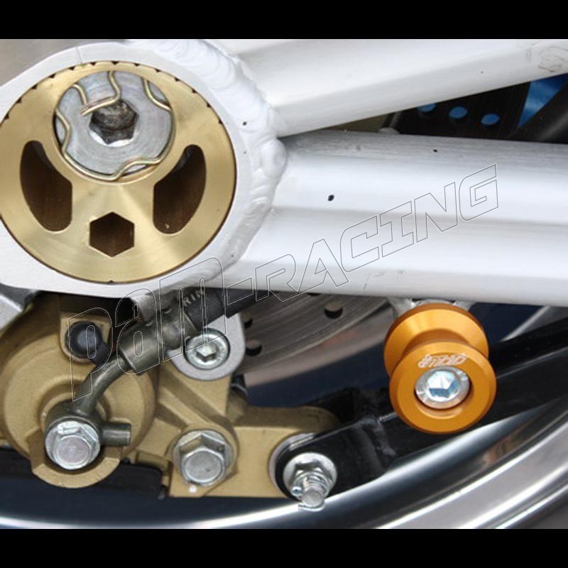 Diabolos Moto - Paire de M10 Pions de Bras Oscillant Diabolos Le Mans  Support de Montage Béquille ou Stand D'atelier pour Kawasaki (Orange)