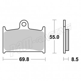 Plaquettes de frein avant AP RACING SF route métal fritté MZ, SUZUKI , TRIUMPH