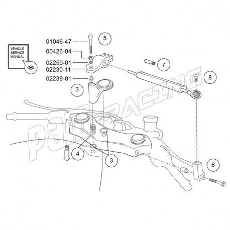 Pièces de rechanges pour amortisseur de direction OHLINS R6 2017-2023