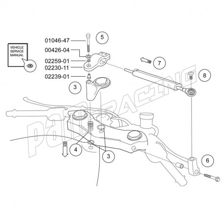 Pièces de rechanges pour amortisseur de direction OHLINS R6 2017-2025