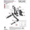 Pièce de rechange pour commandes reculées VORTEX CBR600RR 2007-2016