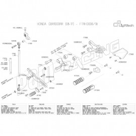 Pièces détachées commandes reculées LIGHTECH CBR1000RR 2008-2019 FTRHO006