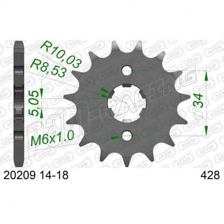 Pignon de sortie de boite AFAM 428 CBR125R 2004-2010