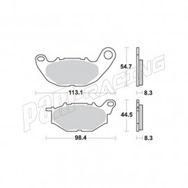 Plaquettes de freins avant/arrière AP RACING ST standard organiques R3 2015-2016