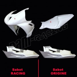 Carénage poly complet 3 parties racing fibre de verre 675 Daytona 2013-2017, Street Triple 765 2017-2025 SRT FAIRINGS
