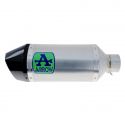 Silencieux universel Race-Tech titane embout carbone Ø60 mm long, 220, 300 ou 400 mm pour ligne et demi-ligne ARROW