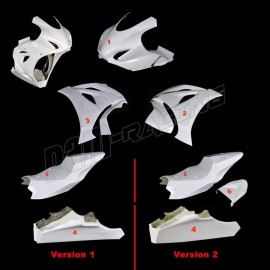 Carénage poly complet racing 5 parties fibre de verre GSXR1000 2017-2021 L7-M1 SRT FAIRINGS