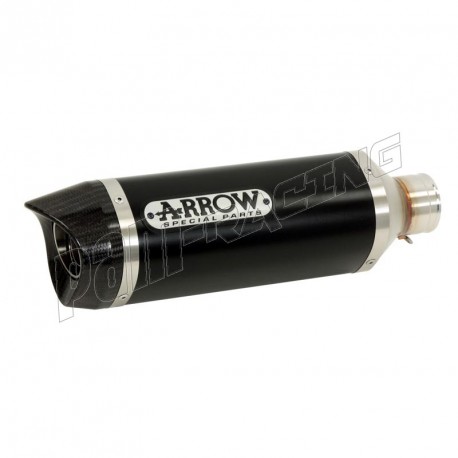 Silencieux Thunder homologué aluminium noir embout carbone ARROW MTX 850 NIKEN 2018-2019