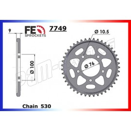 Couronne acier racing 530 FRANCE EQUIPEMENT pour jantes OZ, MARCHESINI, DYMAG, BST, PVM