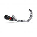 Ligne d'échappement racing inox/carbone Akrapovic MT-07 2014-2024, MT-07 Tracer 2016-2023, XSR700 2016-2024