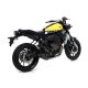 Silencieux Rebel homologué nichrom noir avec embout en carbone ARROW MT-07, MT-07 Tracer 2014-2020, XSR700 2016-2020