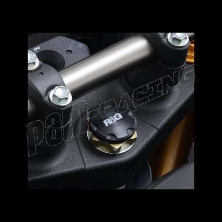 Insert écrou colonne de direction noir R&G Racing CRF1000L, DL1000 V-strom, GSX-S1000, Katana, MT-10, R1, R6