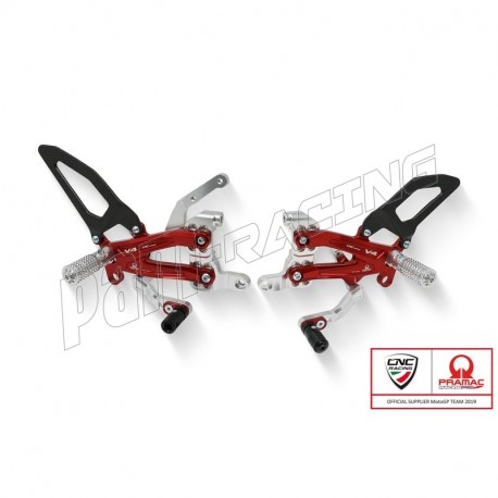 Commandes reculées racing PRAMAC édition limitée CNC Racing Panigale V4, V4R, V4S 2019-2022