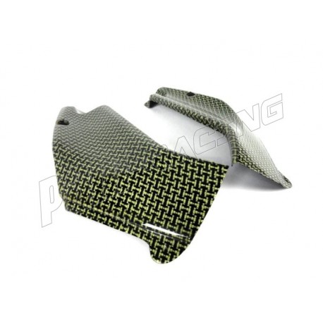 Paire de caches de boite à air carbone, c/k ou titane argent R1 00-01 SRT FAIRINGS