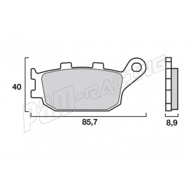 Plaquettes de freins arrière origine HONDA, KAWASAKI, SUZUKI, YAMAHA 07HO36SP