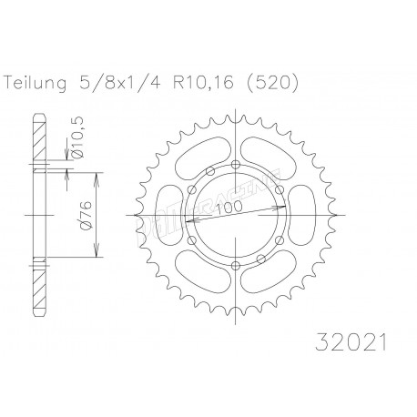 Couronne acier 520 GSXR750 1990-1995, GSXR1100, GSX 750 Inazuma 1998-2002 SRT Sprocket