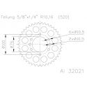 Couronne alu racing 520 GSXR750 1990-1995, GSXR1100, GSX 750 Inazuma 1998-2002 SRT Sprocket