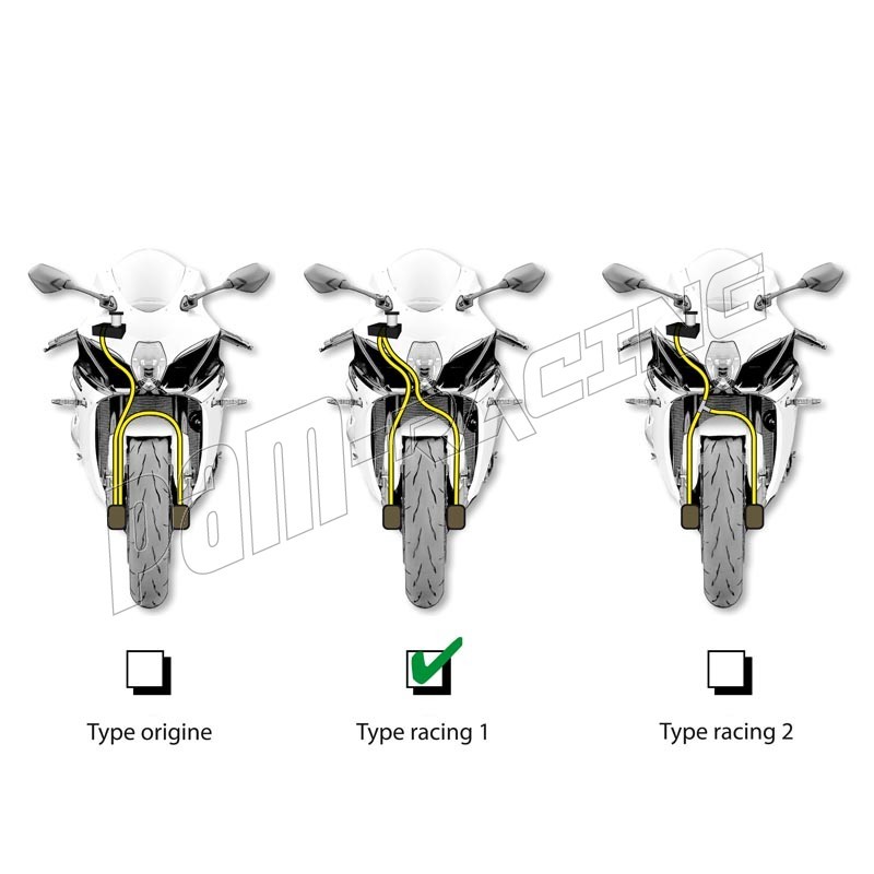 Durite de frein aviation ABM sur mesure - Krax-Moto